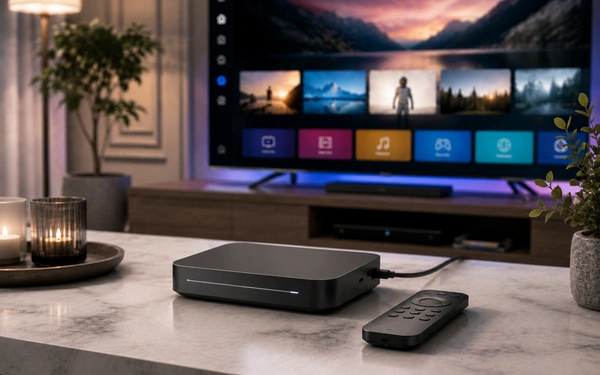 Détail des connectiques à l’arrière d’un téléviseur